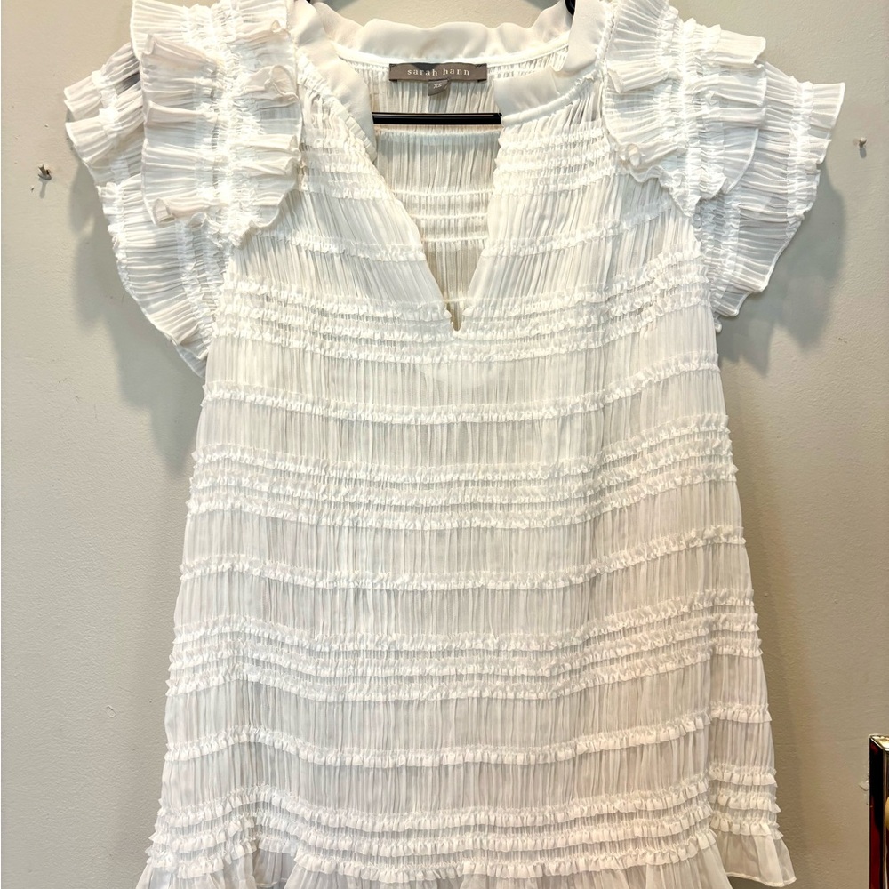 White Ruffled Top by Sarah Hann